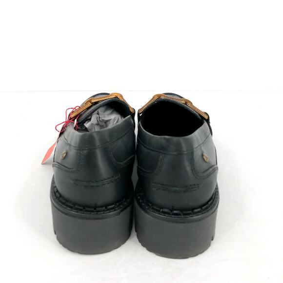 PIKOLINOS Women Aviles Platform Loafer EU 39 US 8.5 Black Leather Chain Link NIB - Picture 10 of 13